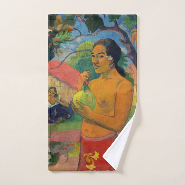 Paul Gauguin - Une femme tenant un fruit (Serviette à main)