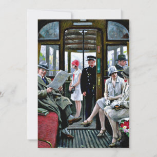 Paul-Gustave Fischer art - Copenhague Tramway, car