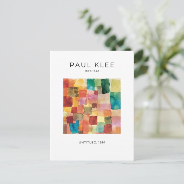 Paul Klee, Carte postale Colorful Modern Art Abstr (Debout devant)