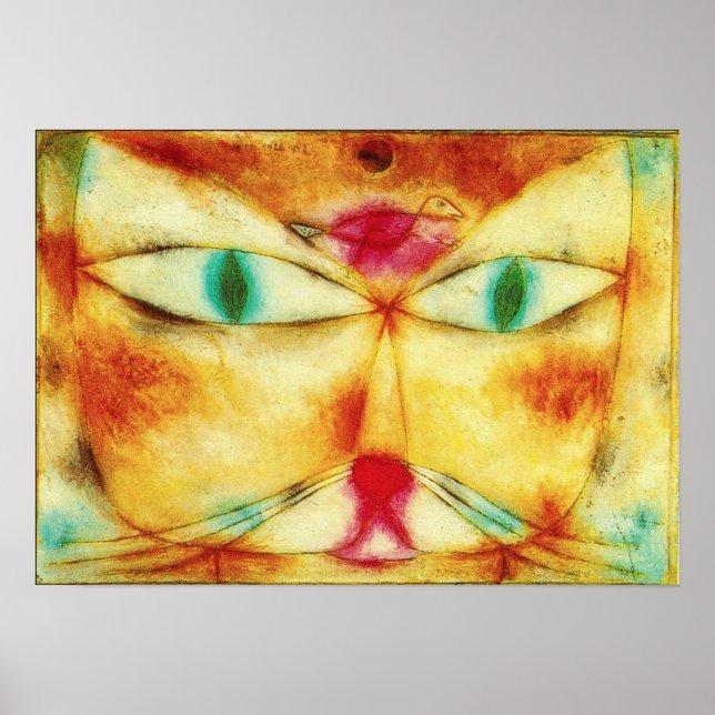 Paul Klee Cat and Bird Poster (Devant)