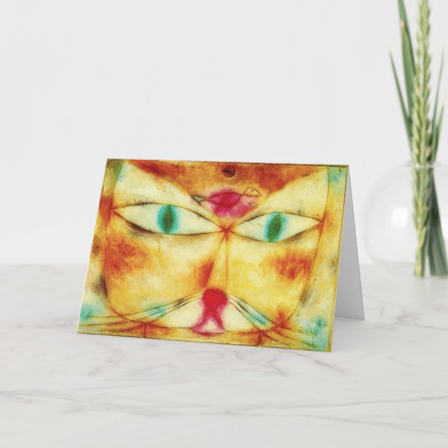 Paul Klee Cat et carte de voeux d'oiseaux (Devant)