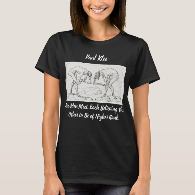Paul Klee Deux hommes rencontrent T-shirt croquis  (Devant)