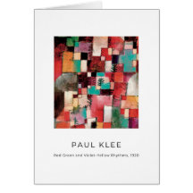 Paul Klee, Elégante carte d'art Abstrait moderne
