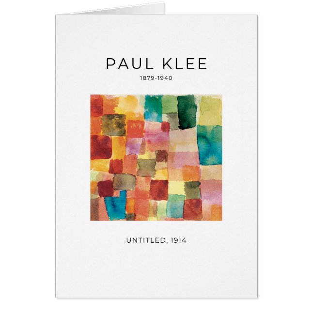 Paul Klee, Elégante carte d'art moderne abstrait (Devant)