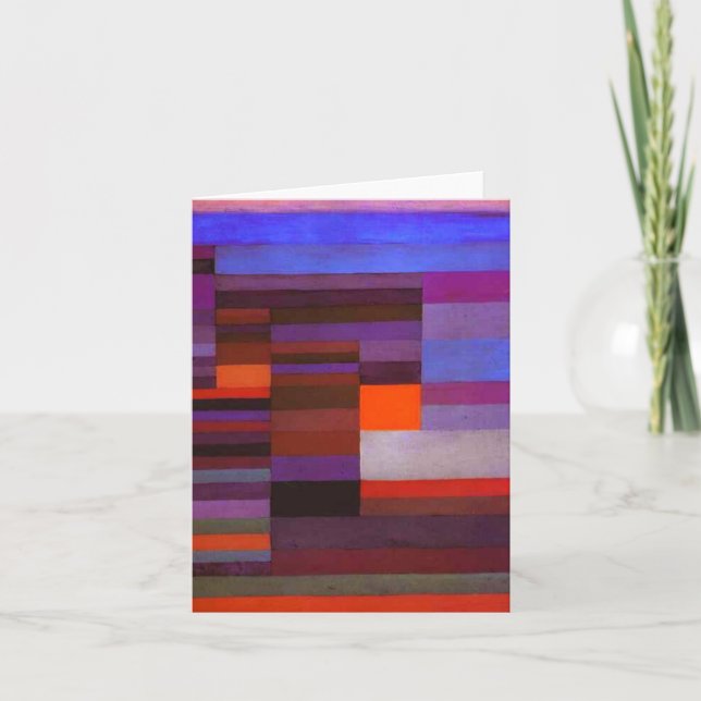 Paul Klee Fire dans la carte note du soir (Devant)