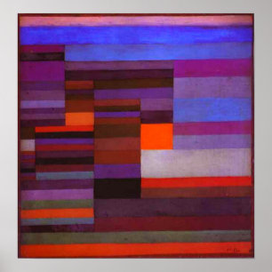 Paul Klee Fire in the Evening Poster