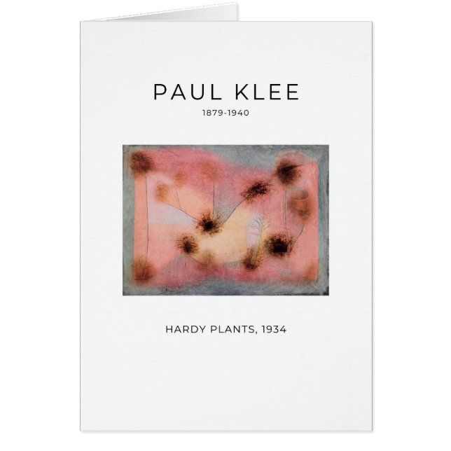 Paul Klee, Hardy Plantes (1934) - Fine Art Card (Devant)