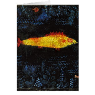 Paul Klee Le poisson d'or Aquarelle Vintage Art