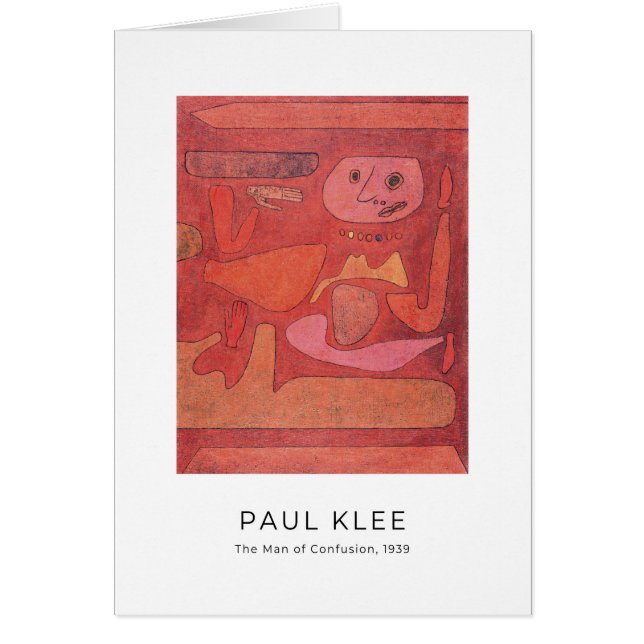 Paul Klee, L'homme de la confusion - Carte d'art (Devant)
