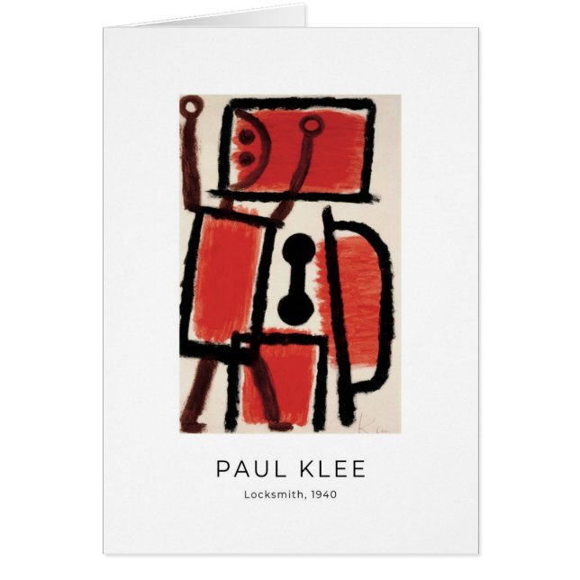 Paul Klee, Locksmith (1940) - Fine Art Card (Devant)