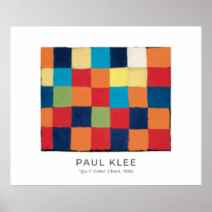 Paul Klee, Qu 1 Graphique couleur - Poster d'art