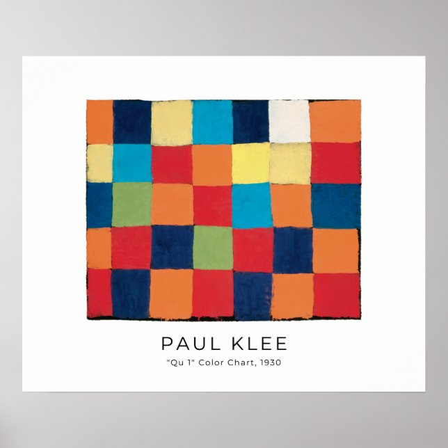 Paul Klee, Qu 1 Graphique couleur - Poster d'art (Devant)