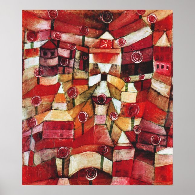 Paul Klee Rose Garden Poster (Devant)