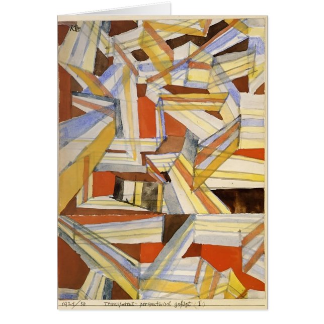 Paul Klee : Transparent dans la perspective (Devant)
