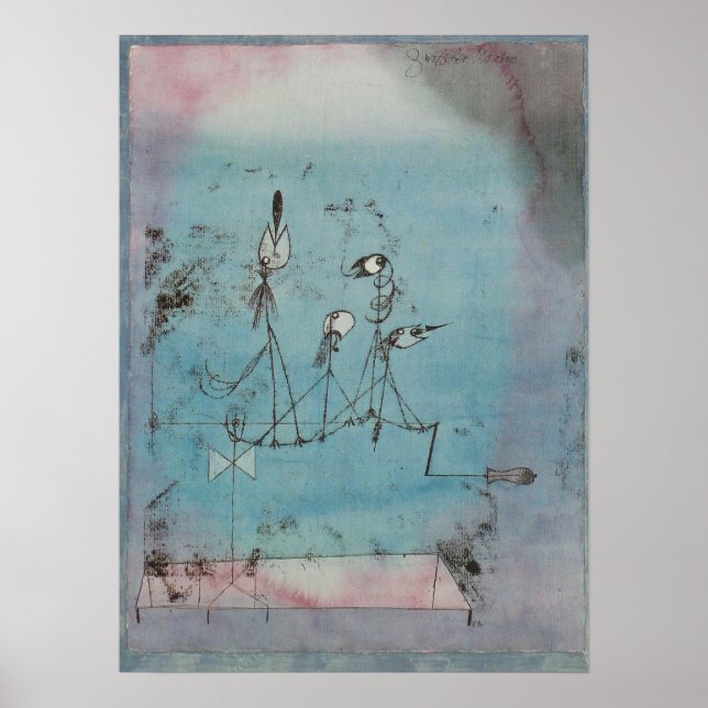 Paul Klee Twittering Machine Poster (Devant)