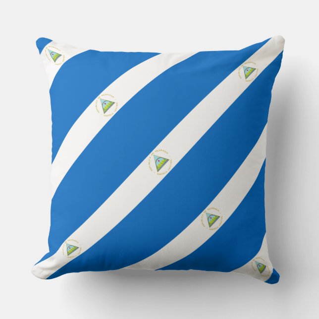 Paul McGehee Coussin du "drapeau du Nicaragua" (Recto)