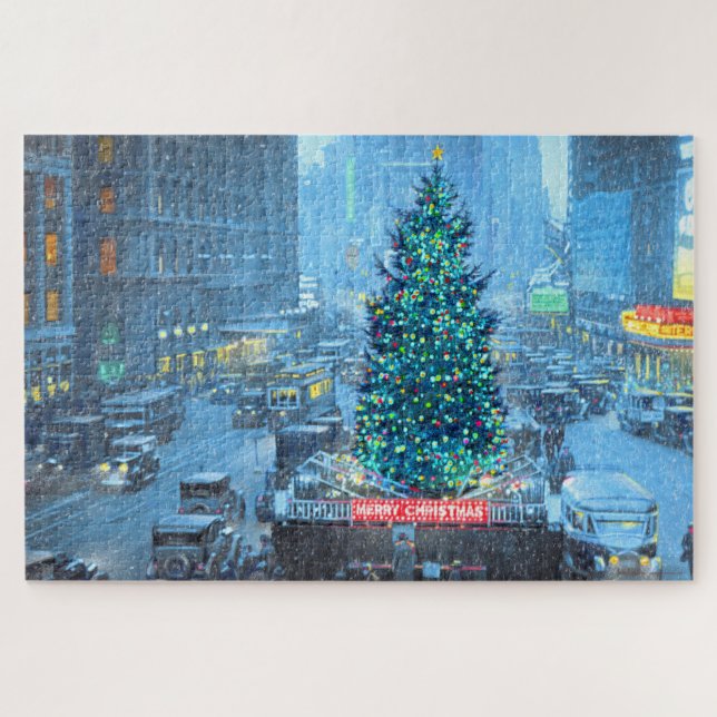 Paul McGehee "Noël à New York" Puzzle (Horizontal)