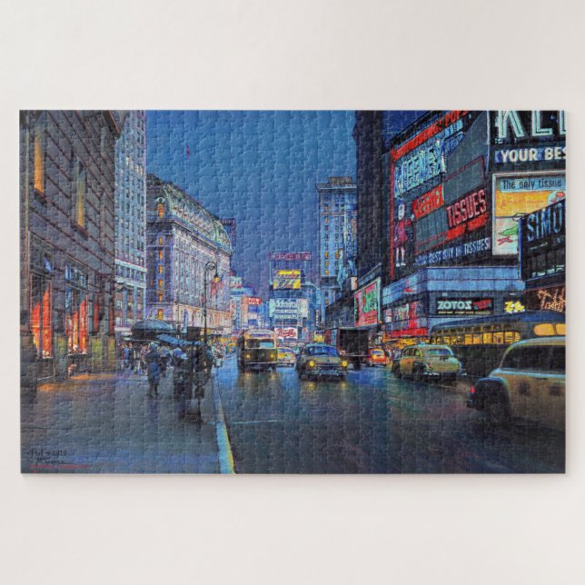 Paul McGehee "Times Carré en 1954" Puzzle (Horizontal)