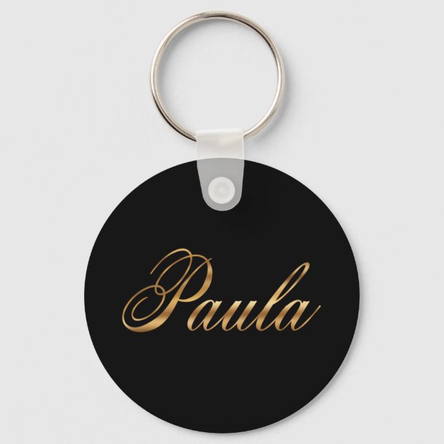 Paula gold Design Lettering porte-clés (Recto)