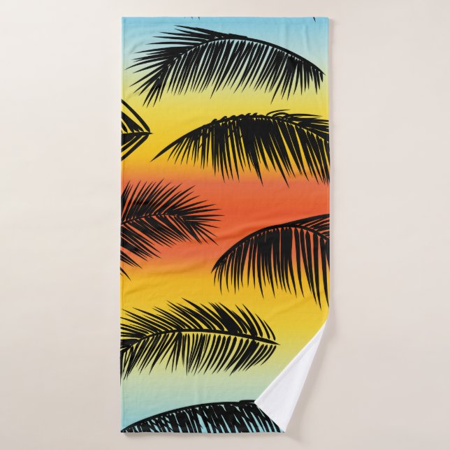 Paume tropicale feuille motif (Serviette de bain)