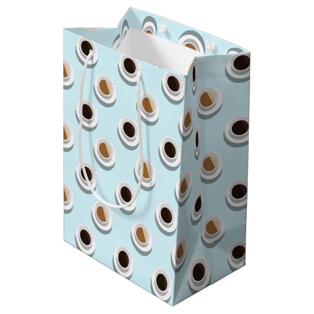 Pause café. sac cadeau moyen (Dos Angle)