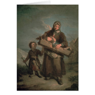 Pauvre femme avec des enfants