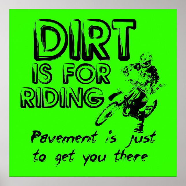 Pavement Dirt Bike Motocross Poster (Devant)