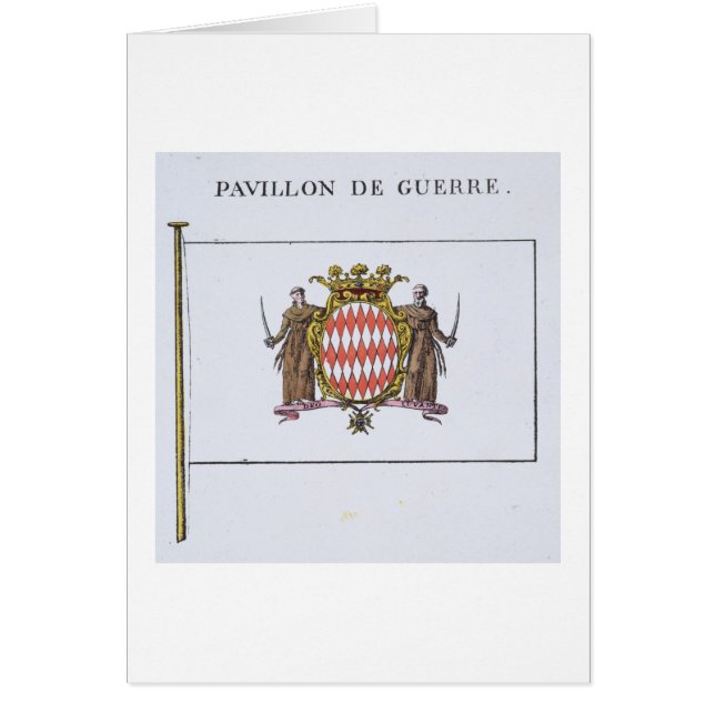 Pavillon de Guerre, détail des drapeaux du Monaco (Devant)
