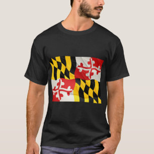 Pavillon d'État du Maryland T-Shirt avec effet de
