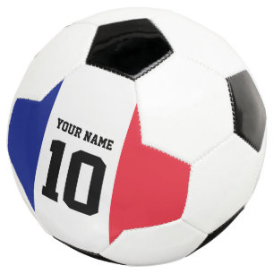 Pavillon français ballon de football avec numéro d