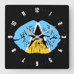 Pavillon St Lucia Carré horloge murale