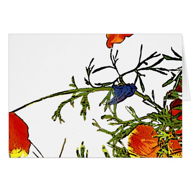 Pavot de Californie abstrait (Devant horizontal)