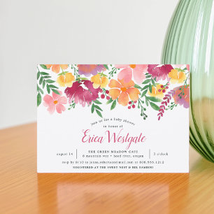 Pavot de Californie Invitation baby shower