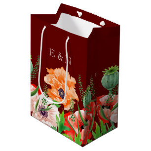 Pavot Fleurs Moyen Cadeau Sac