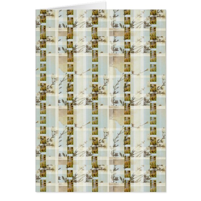 Pavot Floralplaid Giftcard de tournesol (Devant)