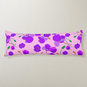 Pavot (Papaver somniferum) Lilac Lumbar Coussin