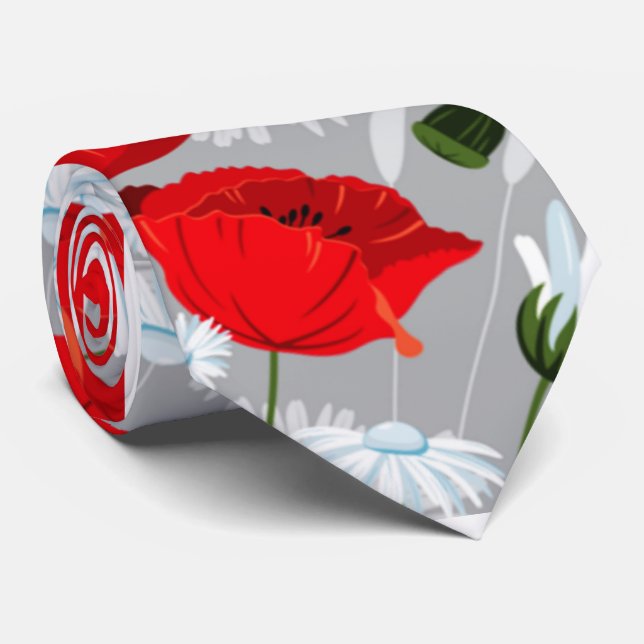 pavots chics minables et cravate de marguerite (Roulé)