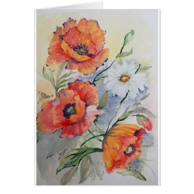 Pavots d'aquarelle (Devant)
