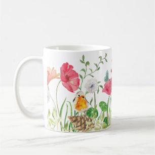 Pavots d'aquarelle dans la tasse de pré