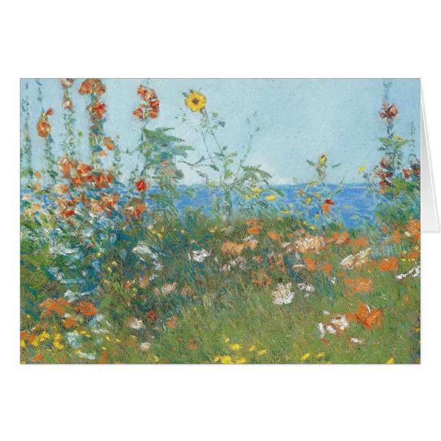 Pavots de Hassam les ", île de carte de bancs" - (Devant horizontal)