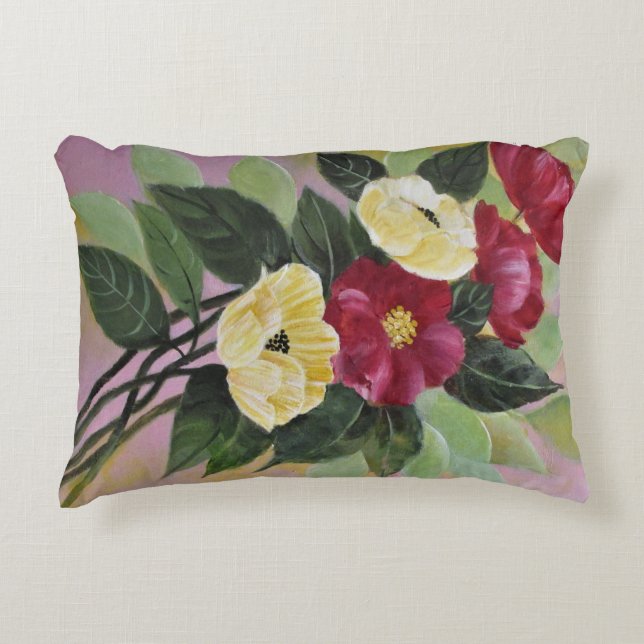 Pavots élégants, coussin d'accent (Devant)