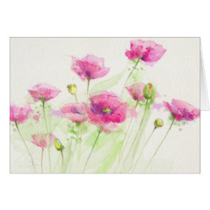 Pavots peints 3 d'aquarelle