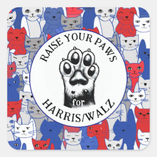 Paw de chat pour Sticker de design Harris/Walz