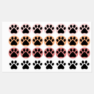 Paw Pads Étiquettes en fer
