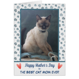 Paw Print Cat Mom Photo Template Mother's Day
