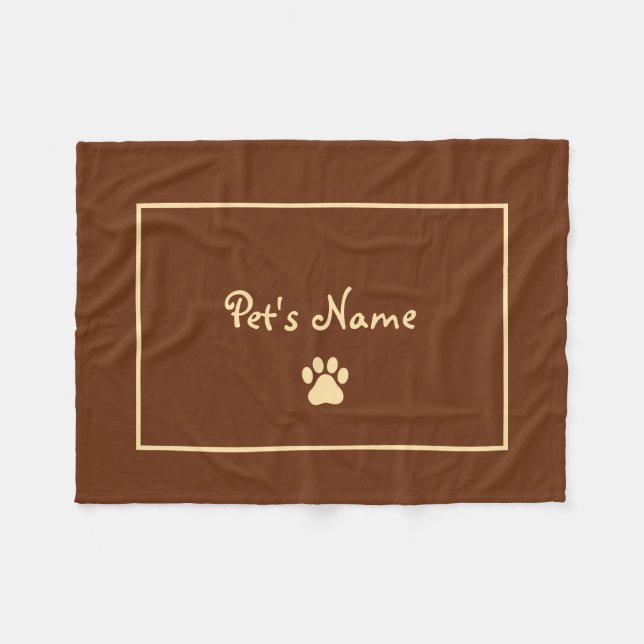 Pawprint Couvertures personnalisées pour chien (Devant (Horizontal))