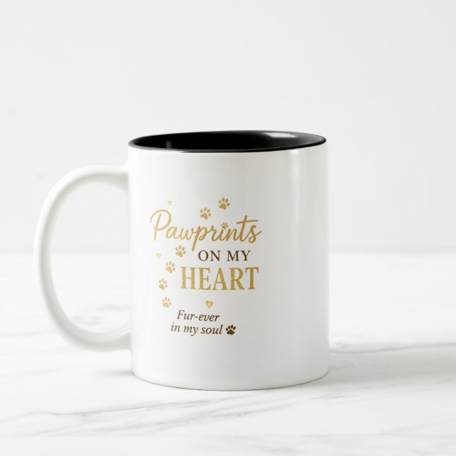 Pawprints à fourrure Pet Mug (Gauche)