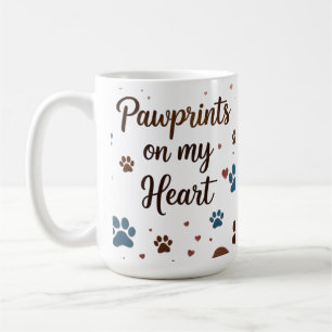 Pawprints on My Heart - Pet Lover Classic Mug 15oz