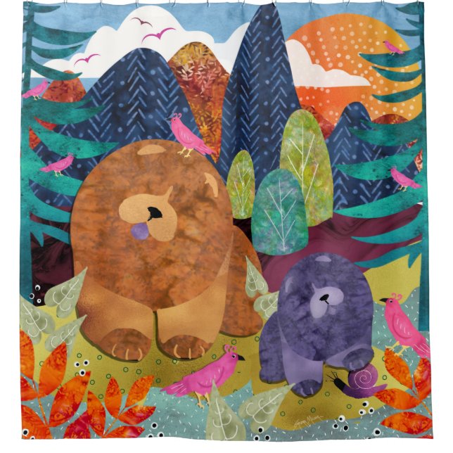 PAWS 4 A    WHILEChow rideau de douche (Devant)