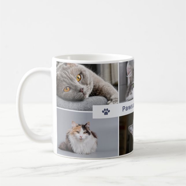 Paws and Reflect – Cute Cat Mug for Cat Lovers (Gauche)